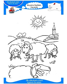 Çocuklar İçin Çiftlik Hayvanları Boyama Sayfaları 